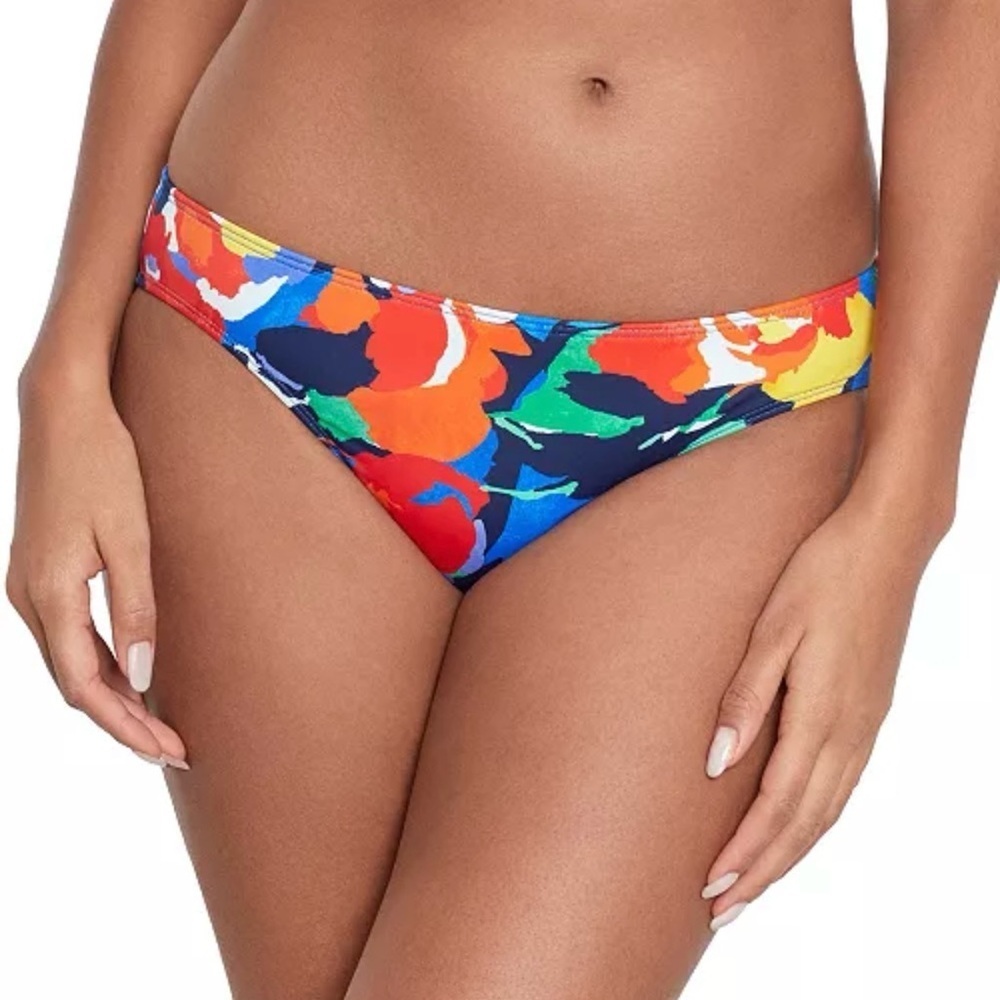 NWT Lauren Ralph Lauren Women's Printed Hipster Bikini Bottoms size 14